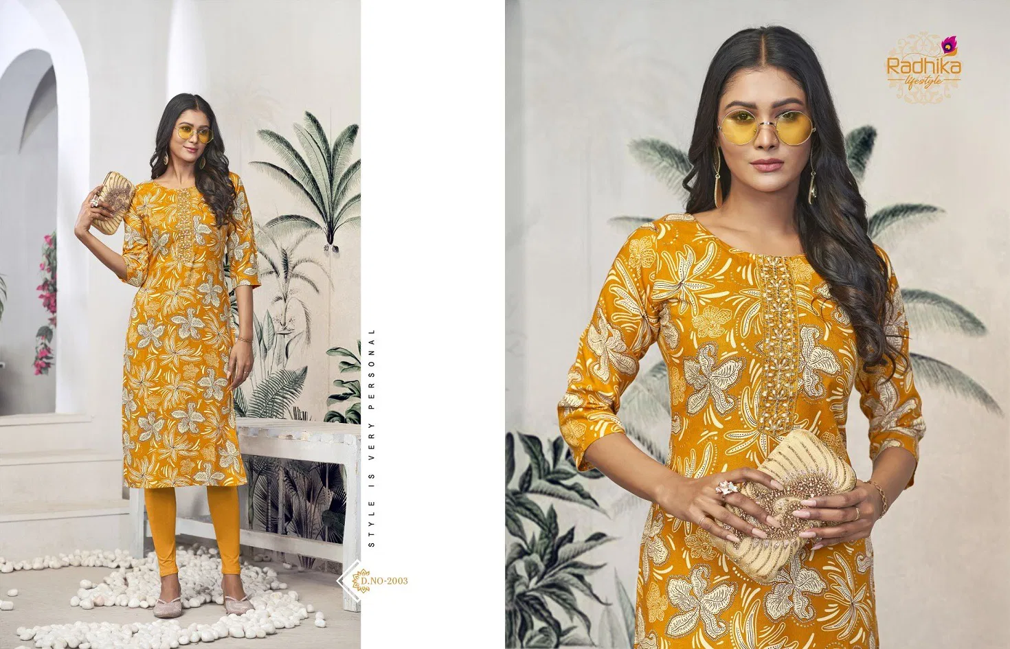 Alisha Vol 2 By Radhika Rayon Printed Embroidery Designer Kurti Online Wholesale